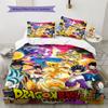 Dragon Ball Dynamic Bedding Set Breathable Duvet Cover with Pillowcases Washable Bedding for Home Bedroom