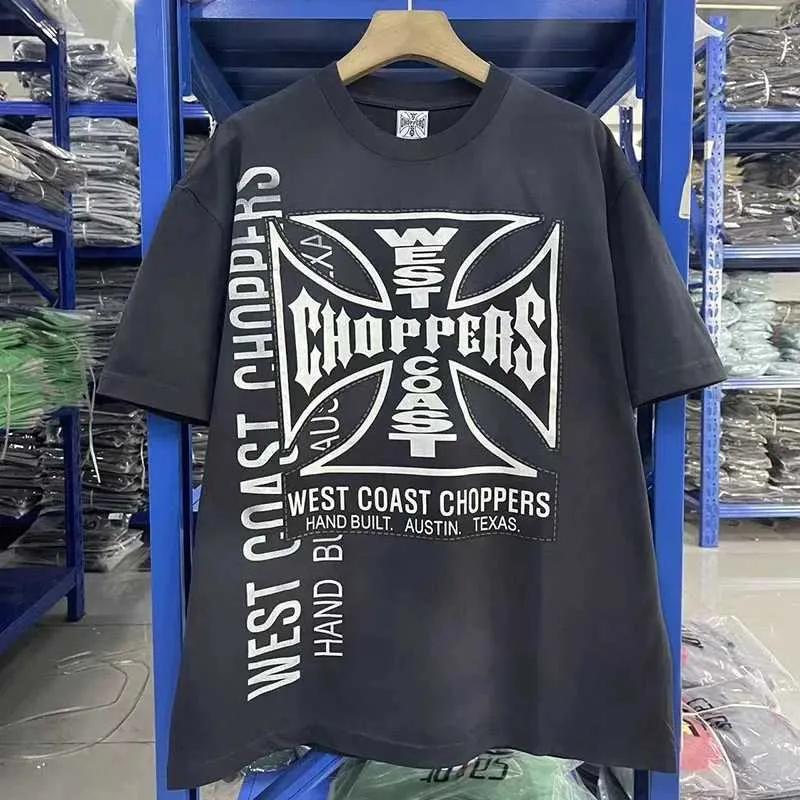 WCC 2026 New West Coast 26SS Strt Crackle Heavyweight Washed Vintage Distressed Trendy Versatile Short Slve T-Shirt X260703