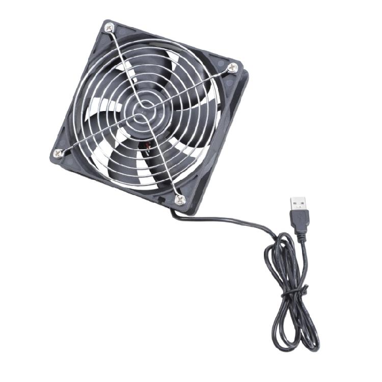 12cm USB Brushless Exhaust Fan with USB Cable for 3D Printer Enclosures and Soldering Stations Efficient Fume Extraction