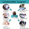 Portable Foldable Inflatable U-Shaped Neck Pillow Lightweight Travel Pillow for Car Airplane Neck Waist Support Cushion