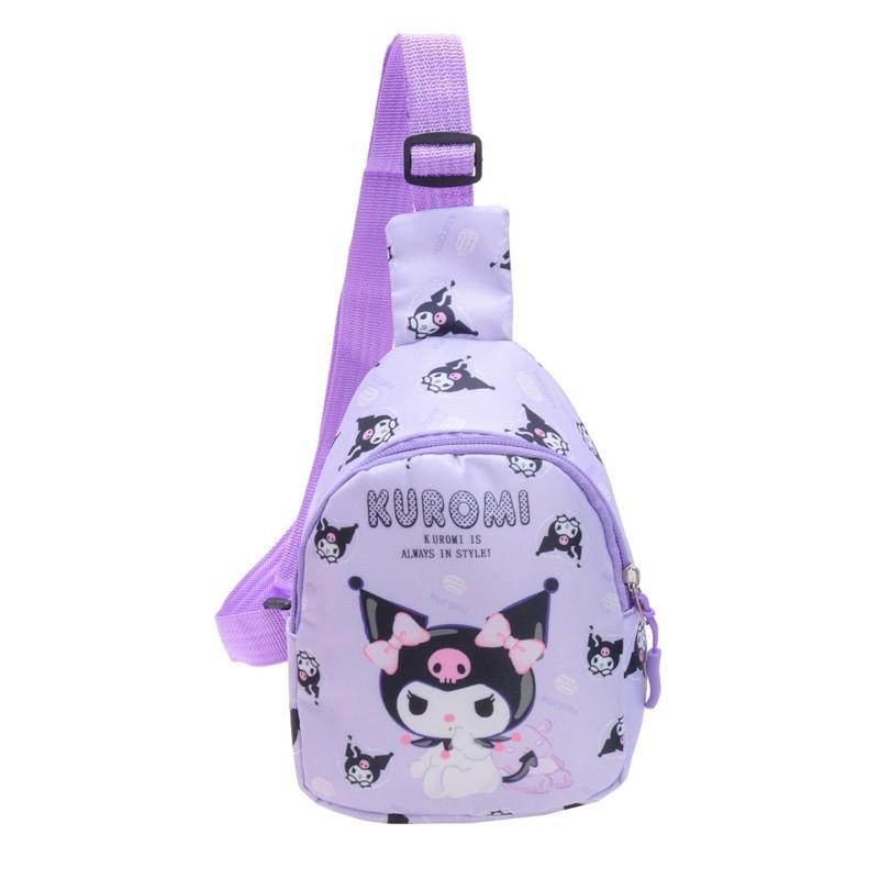 Hello Kitty Kids Crossbody Bag Lightweight Nylon Chest Pack For Daily Essentials Unisex Design