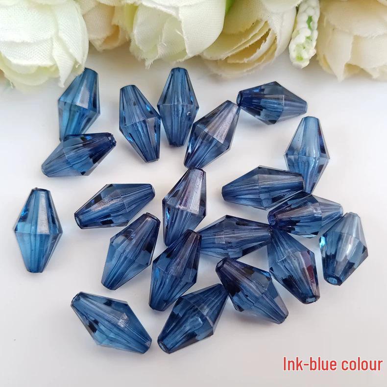 DIY Acryl Transparent Doppelspitzige Reiskörner für Schmuck und Gardinendekoration (7x19mm)