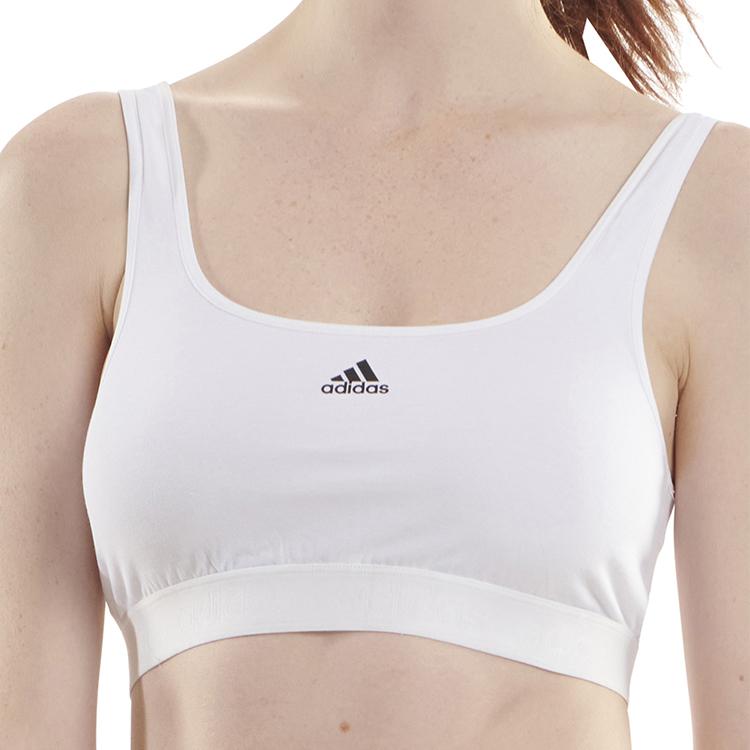 Adidas Letter Print Wireless Breathable Bralette Women Underwear White 4A7H11-192
