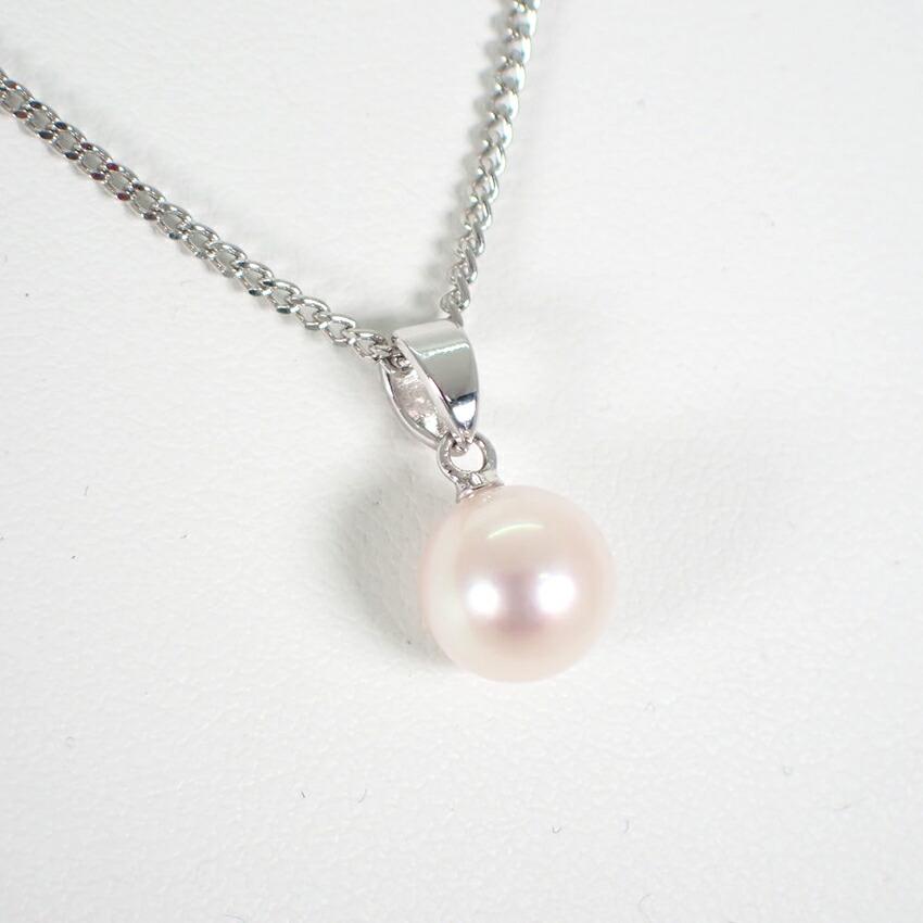 [Pre-owned] MIKIMOTO Pt850 Akoya Pearl 7.5mm Pendant/Necklace/j33-13
