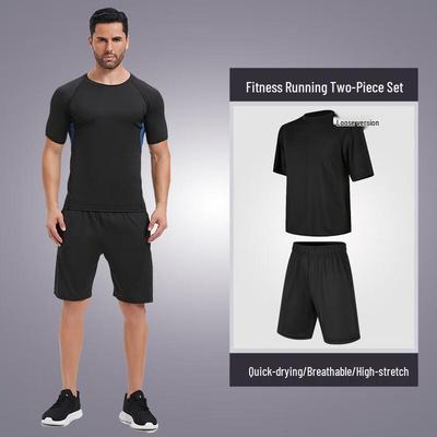 Herren Sportset mit lockerem Schnitt, schnelltrocknend