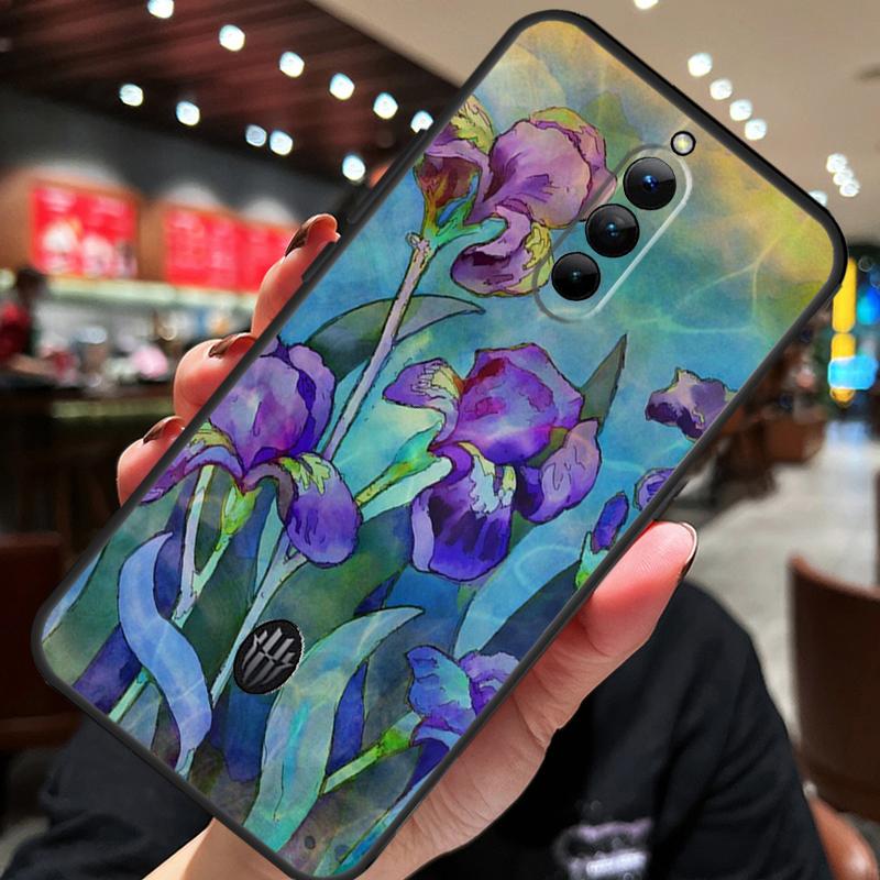 Lilac Irises Paintng Case For ZTE Nubia Red Magic 10S 10 8 9 8S 9S 11 Pro Plus 10 Air 5G 6R 6 7 6S 7S Pro Cover