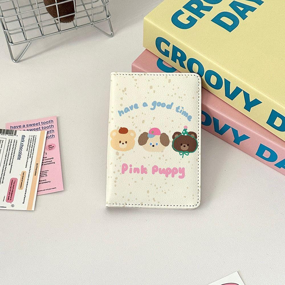 New PU Leather Passport Holder Multi-function Ultra-thin Passport Bag Cartoon Portable Travel Accessories