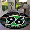 Hannover 96 Custom Name Round Area Rug,Carpet Rug for Living Room Bedroom Sofa Playroom Decor,Non-slip Floor Mat