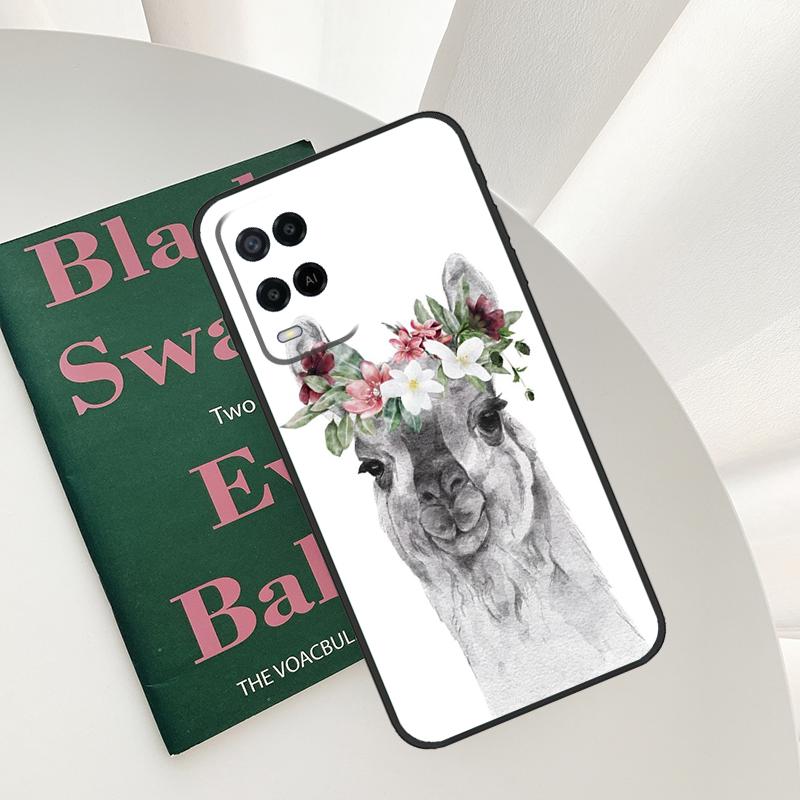 Lama Llama Alpaca Case For Oppo A15 A16 A17 A52 A72 A76 A96 A54 A74 A94 A54S A57S A58 A78 A98 A57 A77 Cover