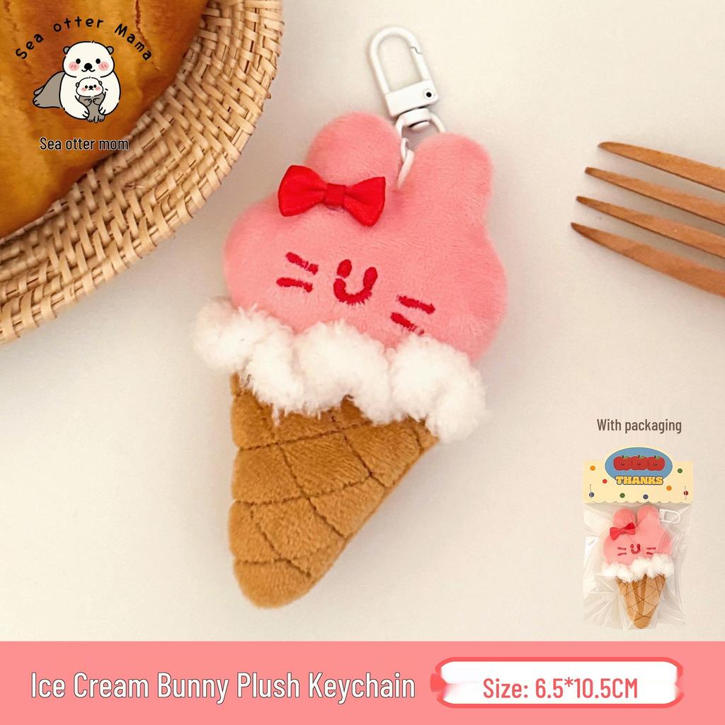 Creative Plush Bread Doll Keychain: Versatile Girlish Ornament for Backpack