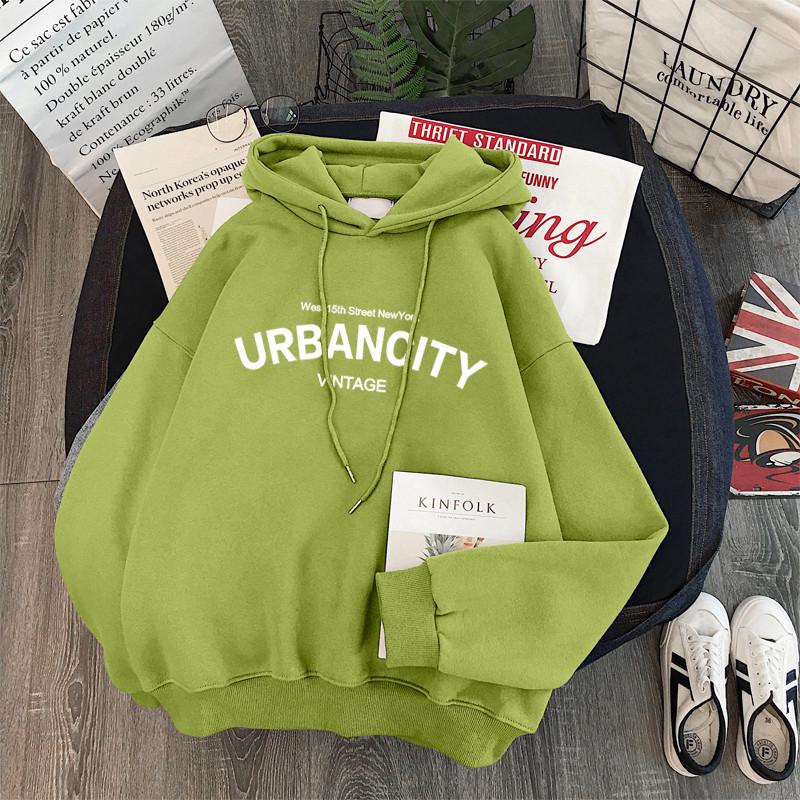 Women's Velvet Thickened Hoodie: Loose, Casual, Long-Sleeved, Trendy Autumn/Winter Top