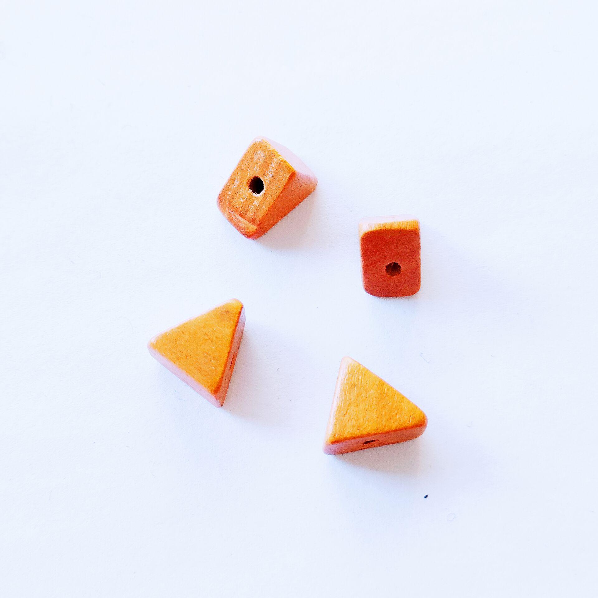 

Красочные деревянные серьги-гвоздики в виде треугольников, 11 мм, аксессуары для ювелирных изделий 11mm