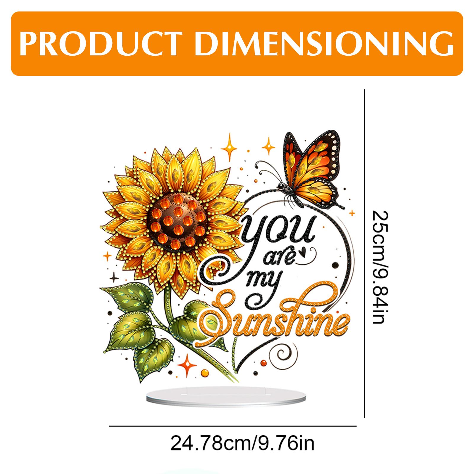 

DIY Handmade Project Sunflower Paw Table Top Diamond Painting Ornament Kits Diamond Painting Desktop Decorations for Home Office