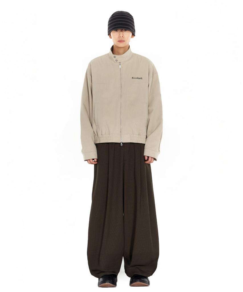 IDWS Fine Check Balloon Trouser Brown