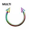 1PC metal Horseshoe Fake Nose Ring C Clip Septum Lip stainless steel Real Piercing Nose Rings Hoop For Women Men Jewelry