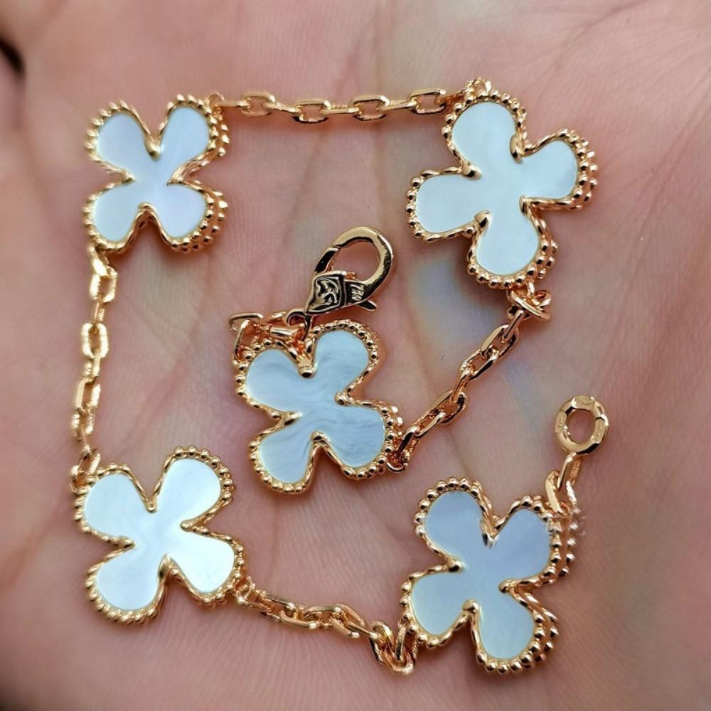 High Version Four-leaf Clover Bracelet Female Mother-of-pearl Agate Five-flower Ladies Bracelet