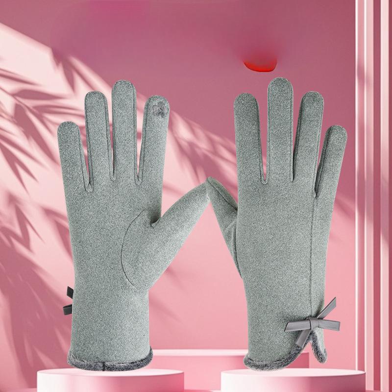 Winter Gloves for Women Plus Velvet Thickened Autumn Riding Gloves for Driving Winter Cold Protection and Warm Touch Screen Riding Electric Bike