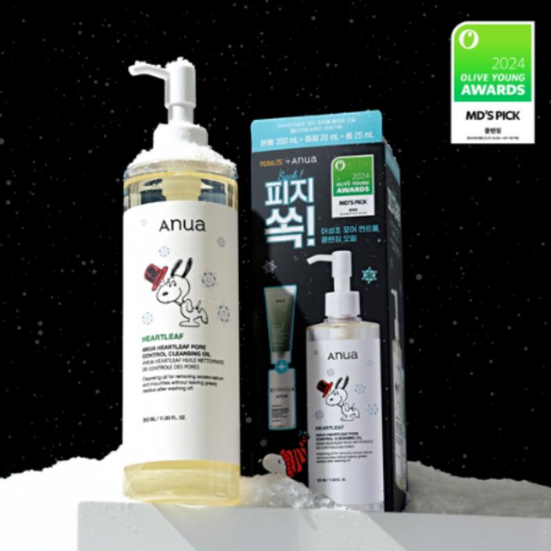 Anua Houttuynia Pore Control Cleansing Oil 350ml + 20ml Oil, Awards Limited Edition (+ Foam 25ml)