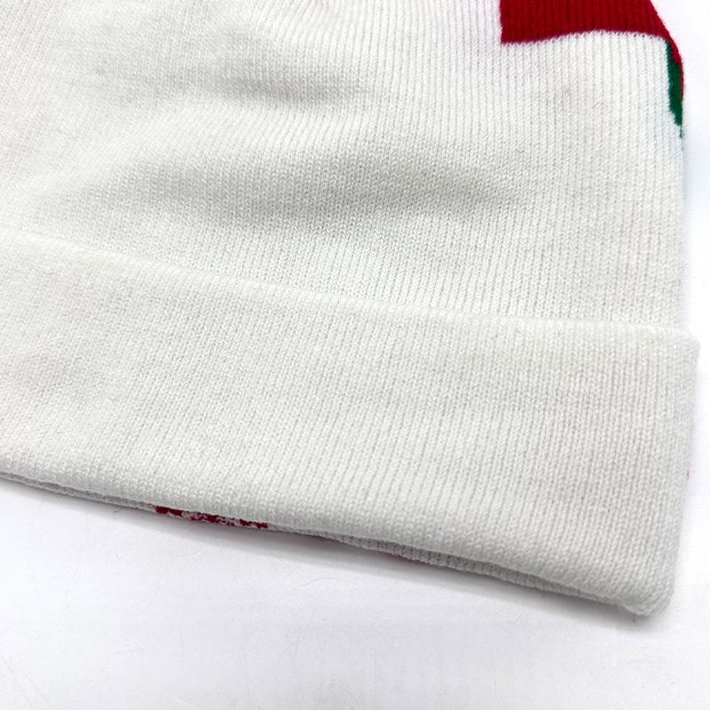 Hot Sale Jacquard Christmas Hat Hairball Ruffled New Year's Gift Winter Warm Cover Knitted Hat