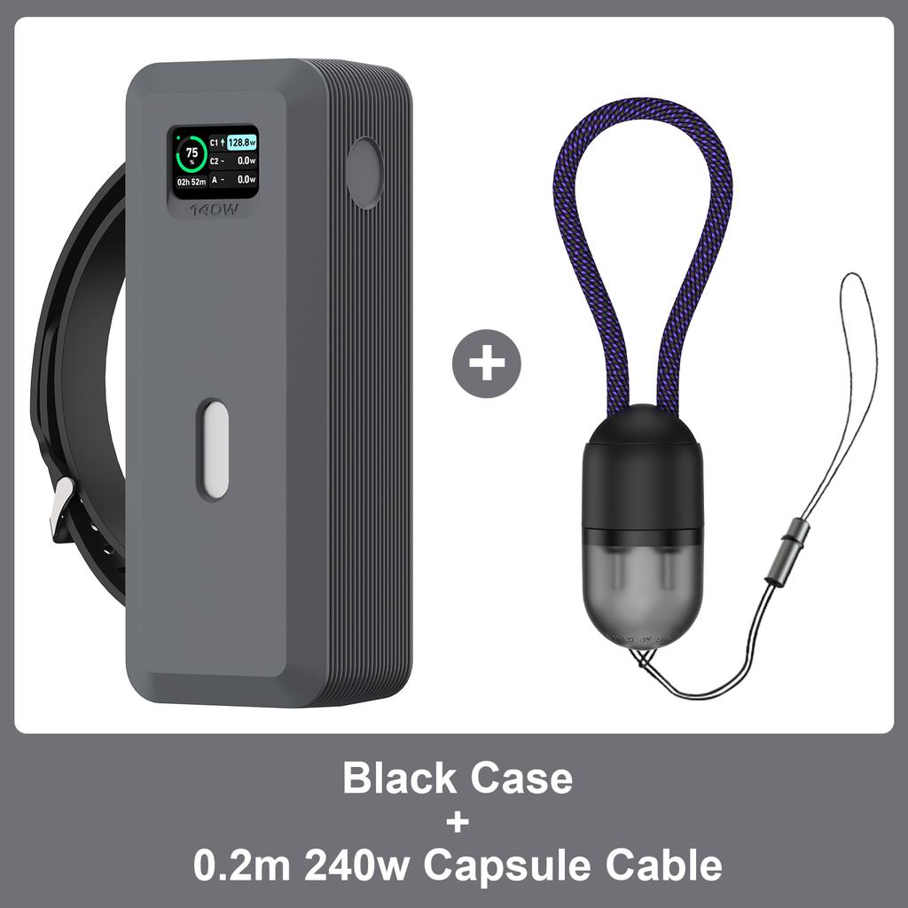 Silicone Case for Anker 737 Power Bank PD240W Charging Cable for 140W 24000mAh PowerCore SD/TF Card Storage Protective Cover