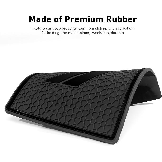 For Dodge Challenger Accessories 2015-2024  Fits Cup Holder Ert Anti-Dust Mats Door Pocket Center Console Liners(Black Trim) - 11 PCS Set