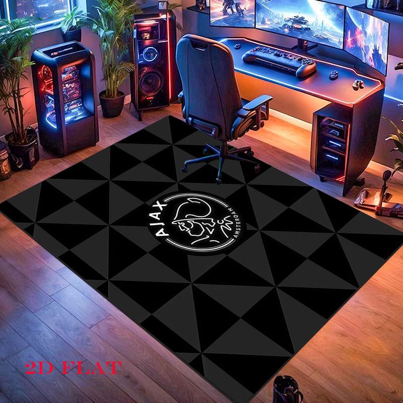 Tappeto AFC Ajax Amsterdam per Soggiorno Camera da Letto Casa Decorazione Divano, Tappetino Antiscivolo per Giochi Bambini