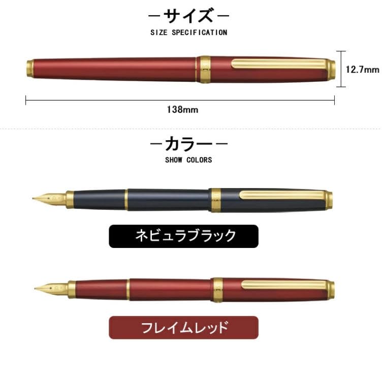 Platinum BISO Fountain Pen PLATINUM Bisou Medium PTL-15000 (Nebula Black, Nib)