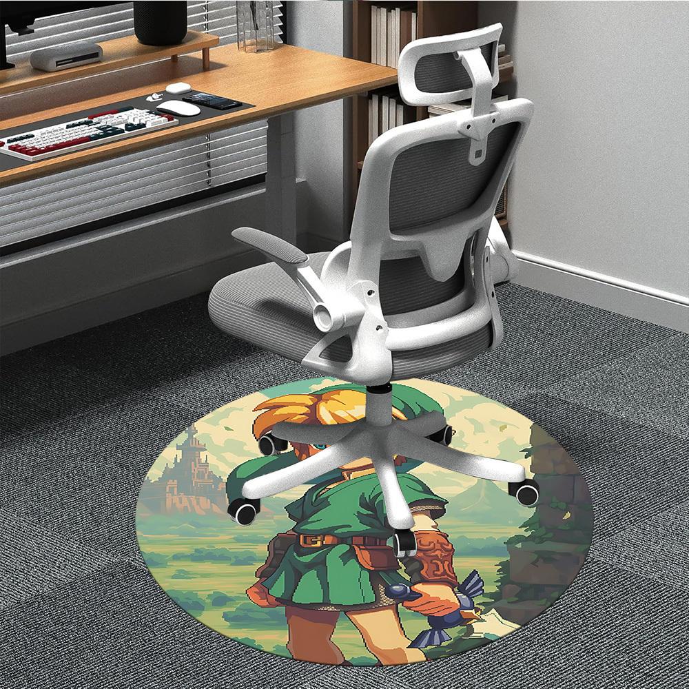 

1pc Legend Zelda Office Round Area Rug, Under Office Chairs Bedroom Living Room Home Decor a1016240 80cm by 80cm