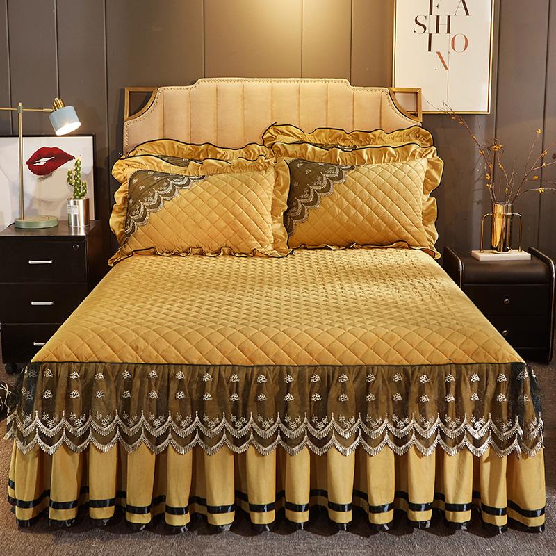 Cuvertură de pat de iarnă din dantelă de lux albastru închis, cuvertură de pat în stil european, din bumbac brodat, cuvertură de pat în stil european