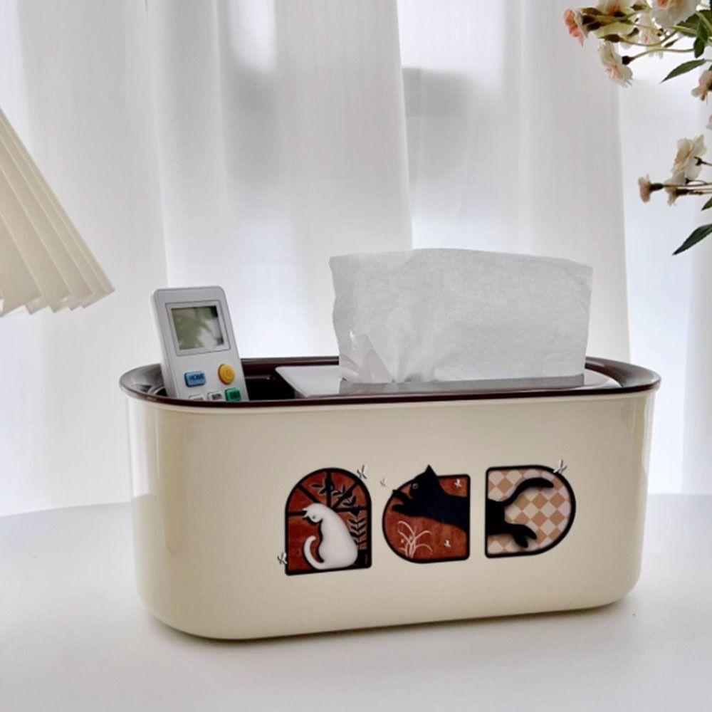 Rectangular Tissue Holder Plastic Napkins Dispenser Cute Paper Box Bedroom