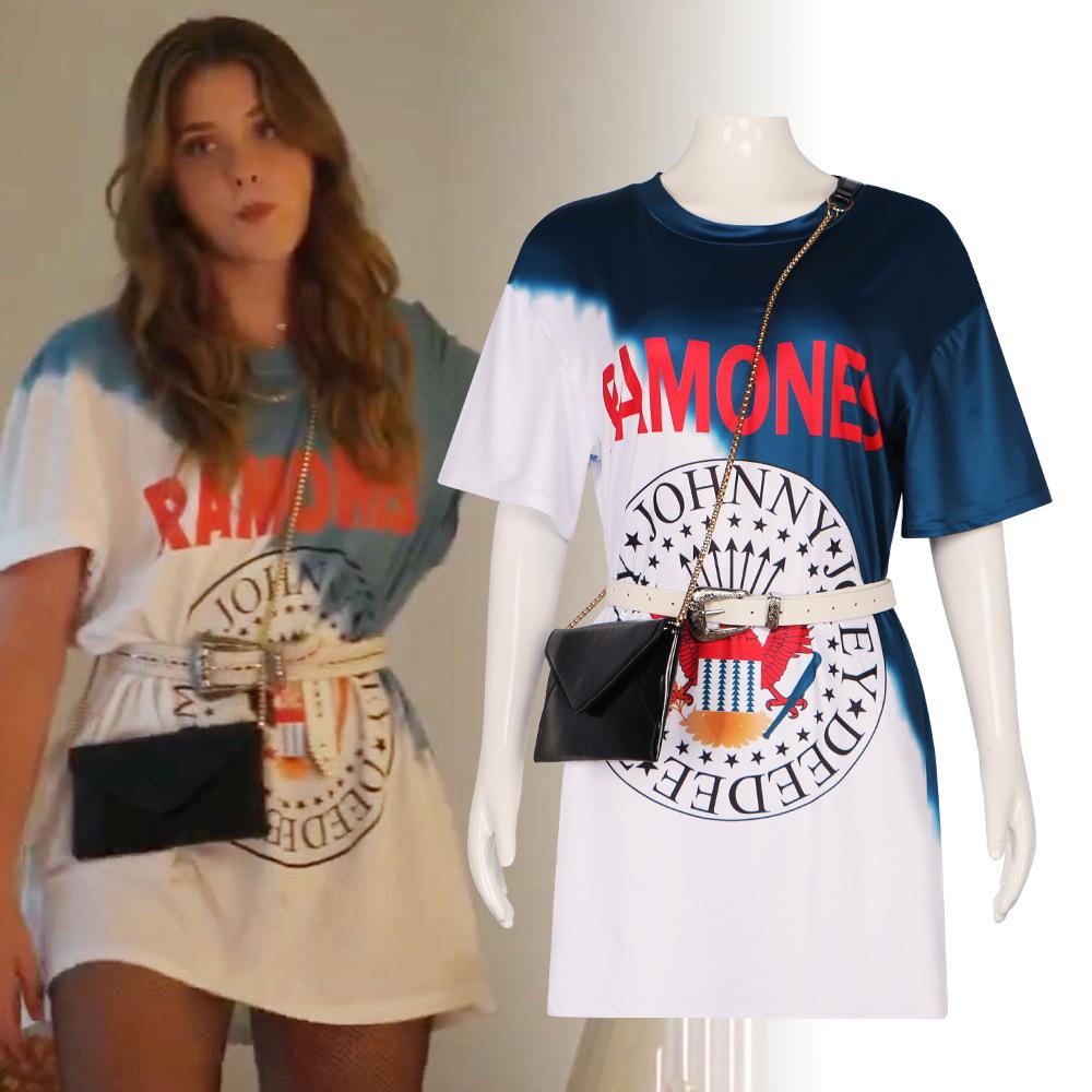 Movies My Fault Cosplay Culpa Mia Noah Dress Graffiti Long T-shirt Belt Bag Novelty Casual Outfits Halloween Costumes For Women