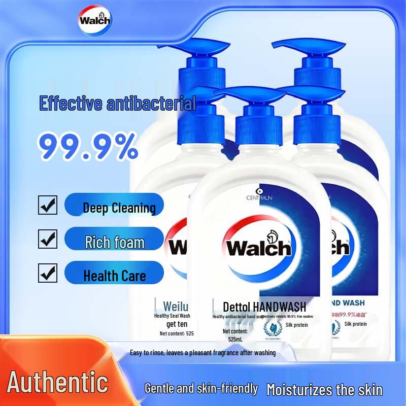 Walch Silk Protein Antibacterial Hand Wash, 6 x 525ml