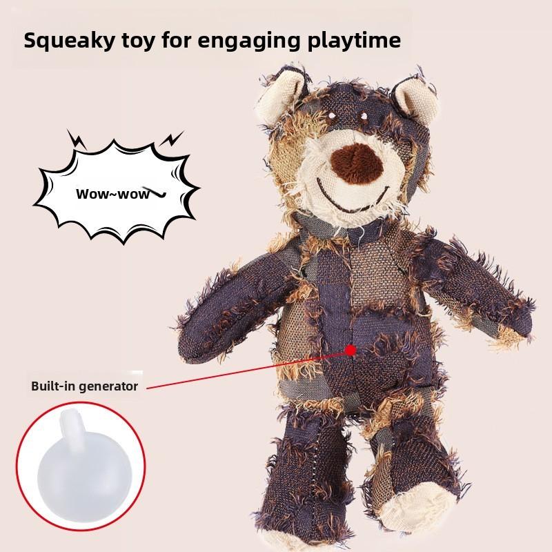 Pet Chew Toy Plush Biteresistant Dog Toy For Dental Health And Play