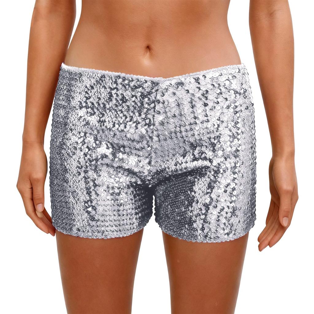 Women's Fashion  Sequin Slim-Fit Low-Waist Versatile Hot Pants
