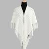 Women Knitting Plain Color Triangular Shawl Wrap Shoulder Wrap Cloak Pashmina Tassel Shawl Wraps Autumn And Winter Warm