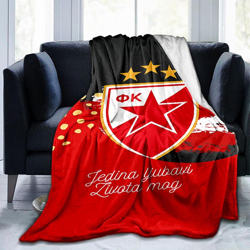 Roter Stern Decke Geeignet für Sofas, Betten, Büros und Camping - Perfektes Geschenk für Halloween Weihnachten