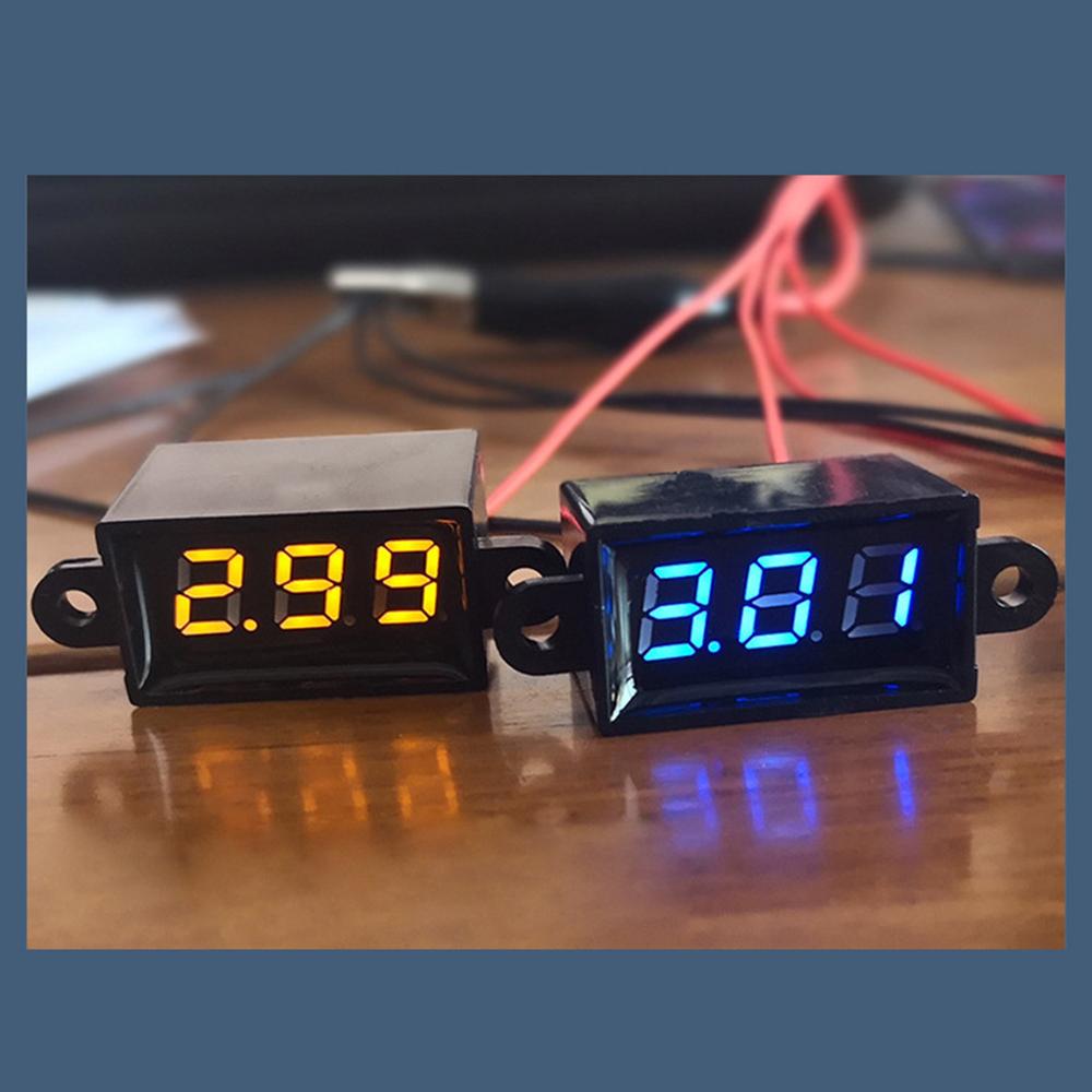 DC 3.0V-30.0V Digital Car Voltmeter Automotive Voltage Meter Waterproof 12V 24V Motorcycle Vehicle LED Display Voltage Tester