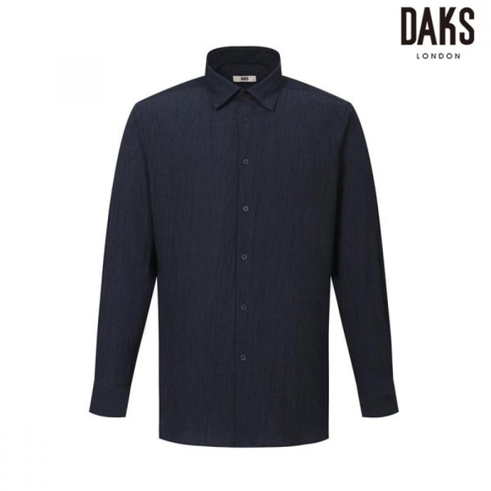 

DakS Men S Regular Fit pleatS Solid polyeSter Blend Shirt dmp1Shcl751n1 navy/95