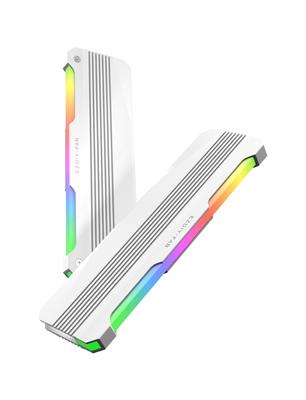 EZDIY-FAB RH01 Memory Heatsink, DDR5DDR4 Compatible, ARGB, 5V 3-Pin, RAM Cooling, Aluminum Construction, Heat Dissipation & Physical Protection,