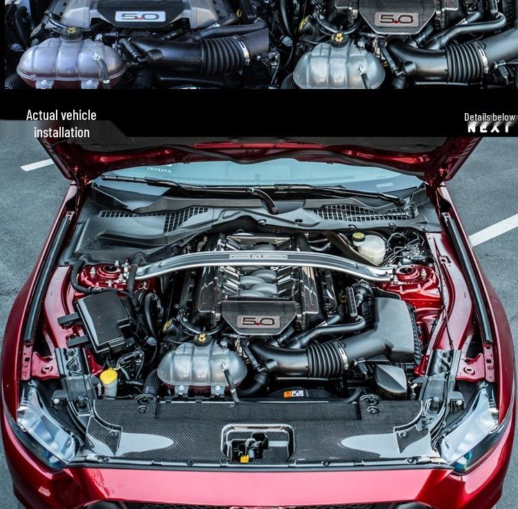 Dry Carbon Engine Cover Hood for 2015-2017 Ford Mustang 5.0