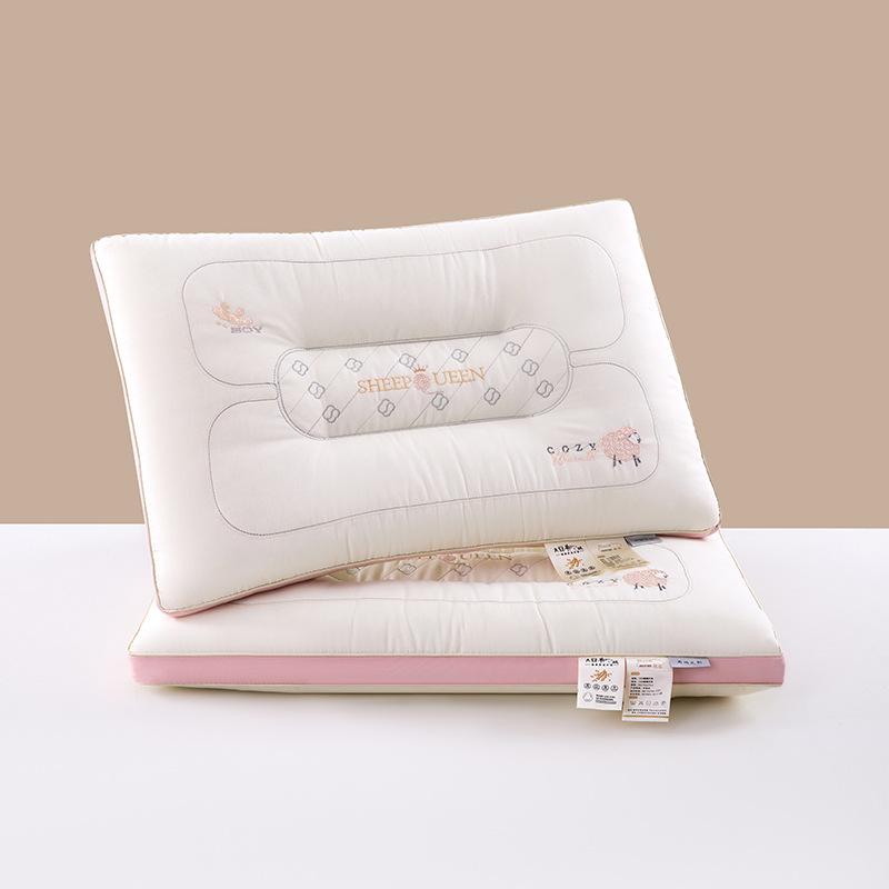 Soy Protein Fiber Neck Protection Pillow for Adults and Students - Home and Hotel Use