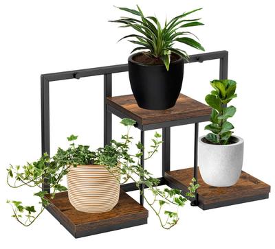 Loft Planter Black Jose Rustic Aged Oak