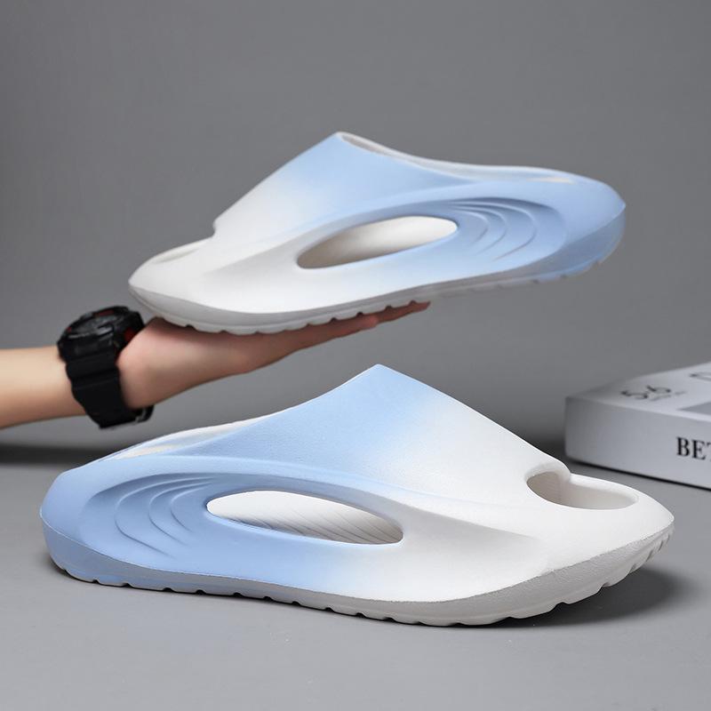 2025 Trendy Couple's Non-Slip Thick-Soled Beach Slippers: Simple, Versatile One-Strap for Indoor & Outdoor Use