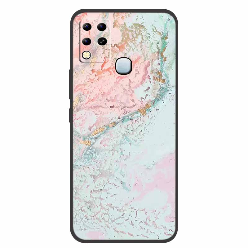 For Infinix Hot 11 G37 Case X689F Marble Silicone Protective TPU Soft Back Cover for Infinix Hot11 G37 128GB Funda Cartoon Coque