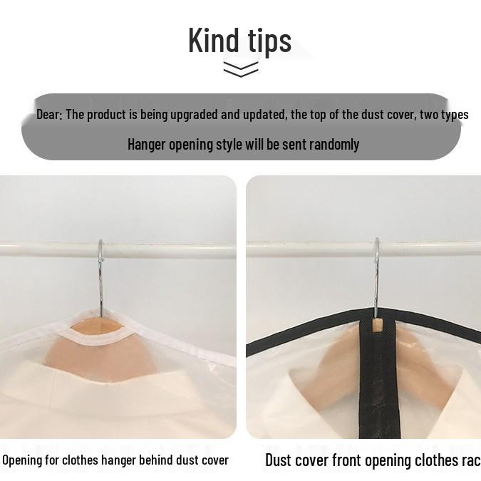 Transparent Thickened Dustproof Clothing Cover for Suits and Coats