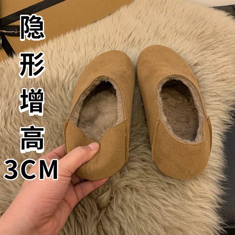 

[Youshilai] Ретро Биркенштоки на мягкой подошве для женщин 2025 зима новые бархатные балетки на одной педали для женщин 40