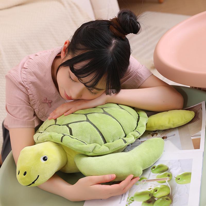 Cartoon Turtle Plush Toy Cute Green Stuffed Animals Tortoise Plushies Doll Pillow Soft Kids Baby Accompany Toys