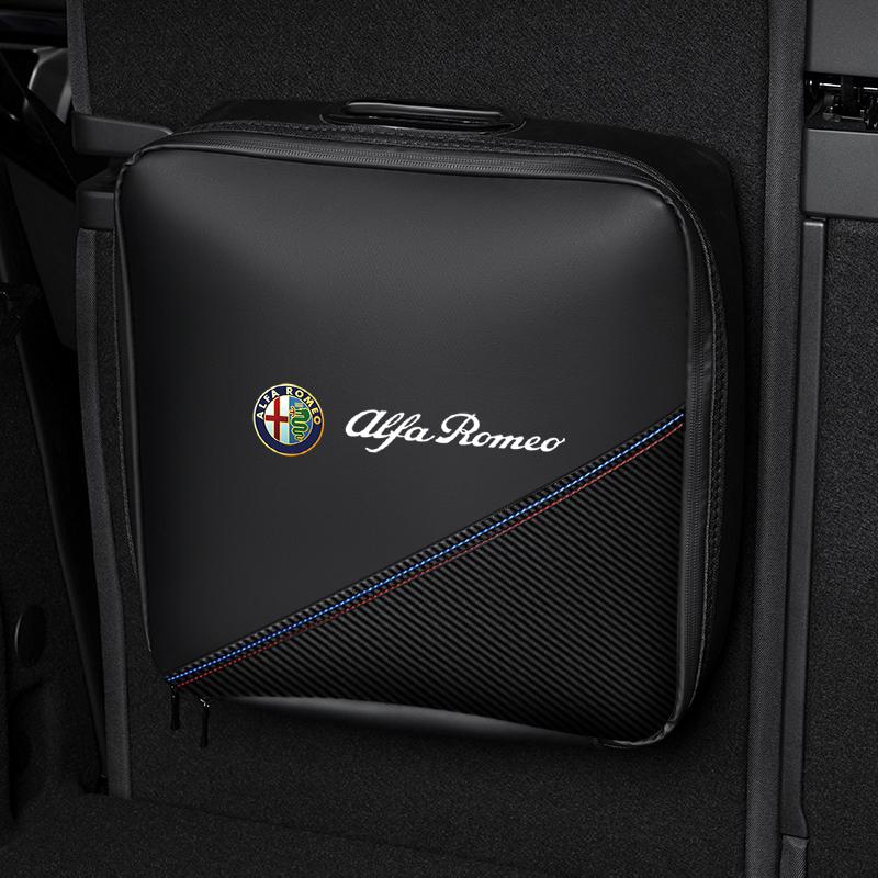 Car Charging Gun Storage Bag Auto Trunk Organizer Handbag For Alfa Romeo Junior Tonale Giulia Stelvio 159 Mito Stelvio 147 156