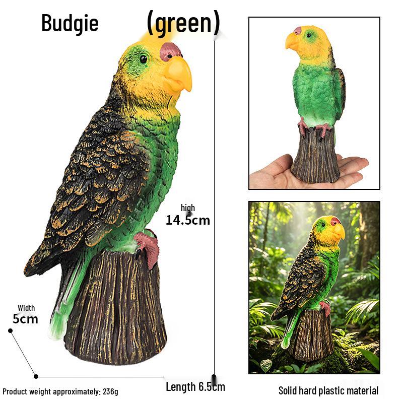Kids' Bird Model Set: Toucan, Parrot, Ostrich, Peacock, Eagle, Pigeon, Owl.