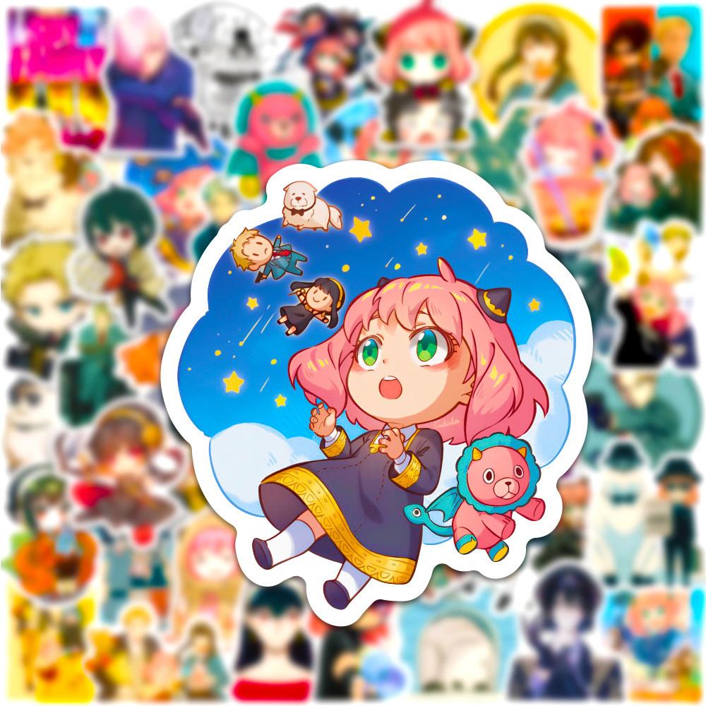 10/30/50pcs Spy× Family Stickers Yor Loid Anya Anime Sticker Aesthetics Laptop Notebook Phone Suitcase Kawaii Girls Decal Toy